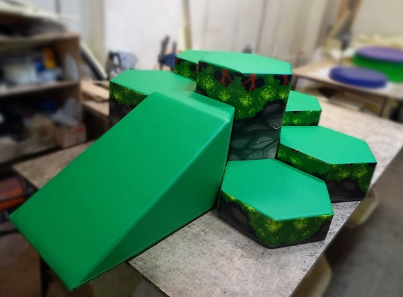 Комплект мягких модулей «Шестигранник с горкой» Фото 2