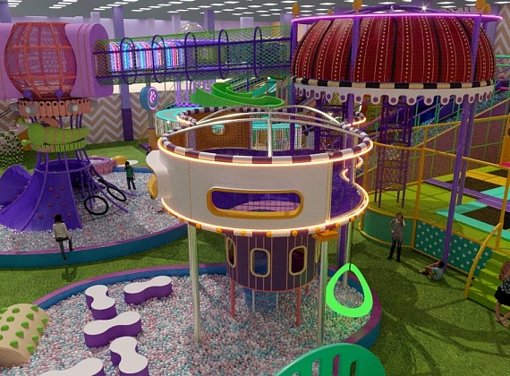 Детский развлекательный центр «Wow Park» с высокими конструкциями Фото 3