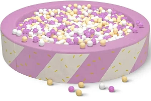 Сухой бассейн круглый с УФ печатью «Candy Rose»