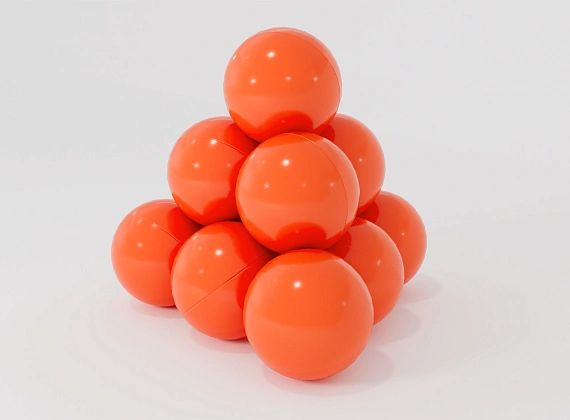 Оранжевые шарики для сухого бассейна
