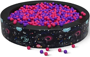 Сухой бассейн круглый с УФ печатью «Планеты»