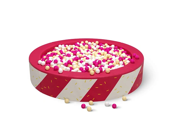 Сухой бассейн круглый с УФ печатью «Candy»