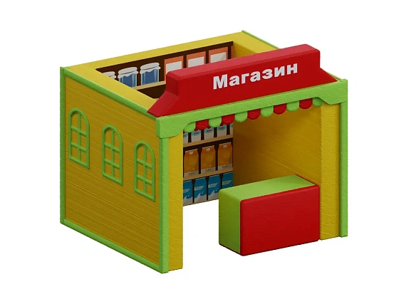 Мягкий игровой домик «Магазин» Фото 1