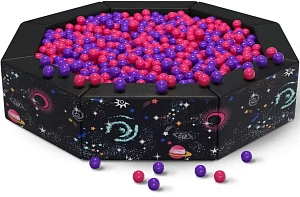 Сухой бассейн восьмигранник с УФ печатью «Планеты»