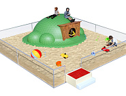 Песочница с холмом