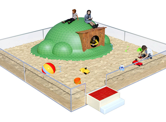 Песочница с холмом