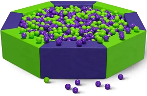 Сухой бассейн восьмигранник двухцветный «Зеленый»