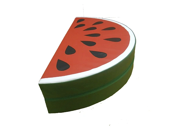 Мат круглый складной с аппликацией «Арбузная долька»