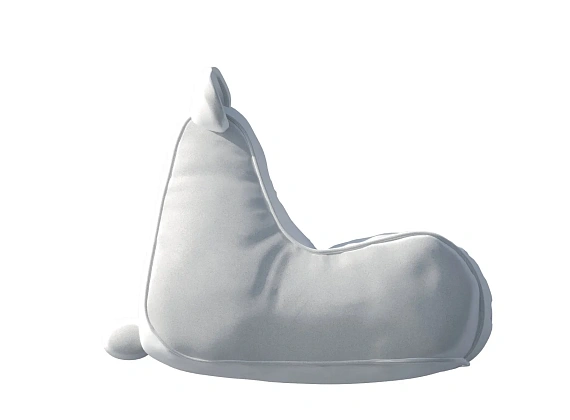 Белое кресло из велюра «Мышонок» Фото 2