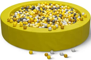 Сухой бассейн круглый с шариками «Желтый»