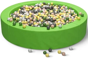Сухой бассейн круглый с шариками «Зеленый»