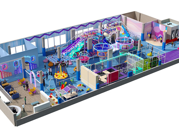 Детский игровой центр 800 м2 "Galaxy"