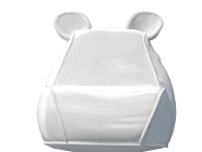 Белое кресло из велюра «Мышонок» Фото 1