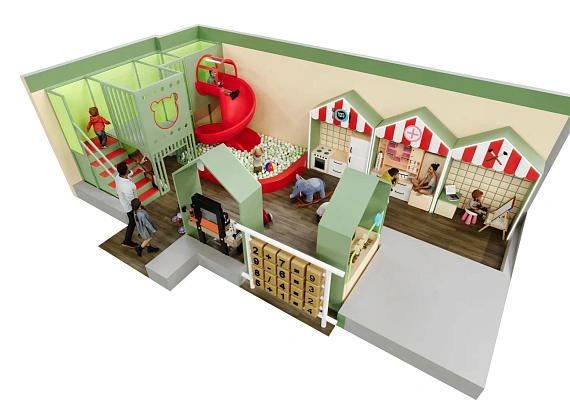 Детский игровой лабиринт для кафе «Городок» Фото 1