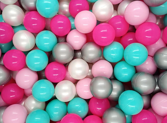 Серебрено-серые шарики для сухого бассейна Фото 3