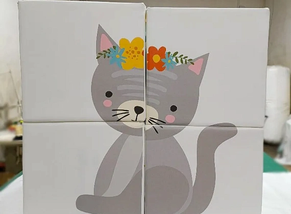 Набор кубиков «Собери рисунок» с аппликацией Фото 7