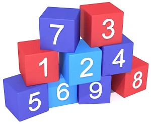 Набор кубиков Цифры, 10 деталей
