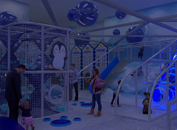 Детский игровой центр с подсветкой 600 м2 "Ледяной замок" Фото 4