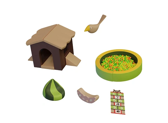 Комплект мягких модулей для детского центра «Дача»