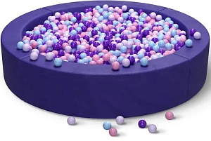 Сухой бассейн круглый с шариками «Фиолетовый»