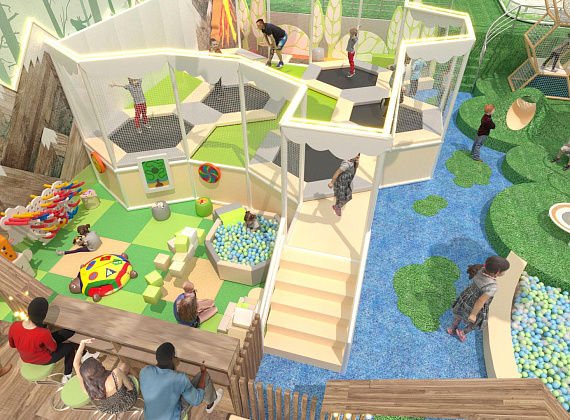 Детский центр в эко-стиле  500 м2 "Лесная деревня" Фото 5