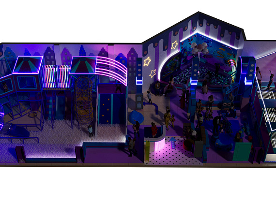 Детская игровая комната «Неон сити» Фото 6