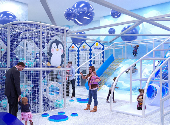 Детский игровой центр с подсветкой 600 м2 "Ледяной замок" Фото 3
