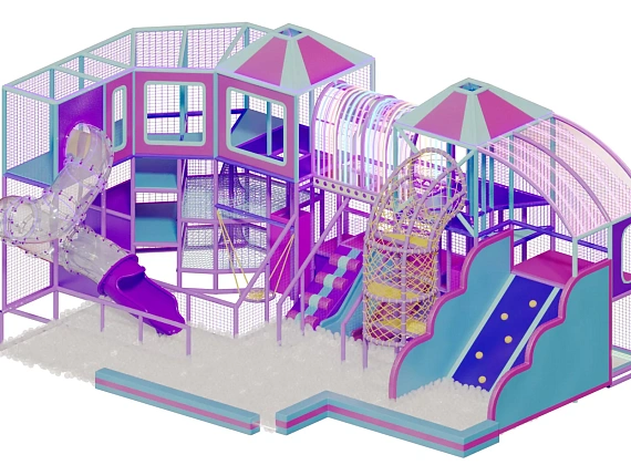 Детский игровой лабиринт «Неон Сити» Фото 1