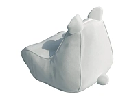 Белое кресло из велюра «Мышонок» Фото 3