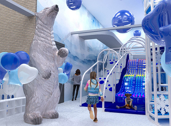 Детский игровой центр с подсветкой 600 м2 "Ледяной замок" Фото 5