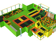 Батутный комплекс 300 м2 «Извержение вулкана»