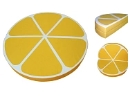 Мат круглый складной с аппликацией «Лимонная долька»