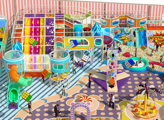 Детский игровой центр 1500 м2 "Кубик-рубик"