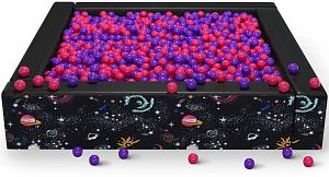 Cухой бассейн квадратный с УФ печатью «Планеты»