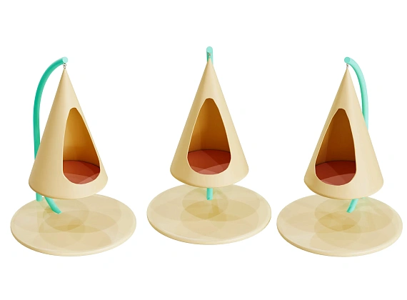 Кресло «Капля» с кольцом из габардина Фото 1