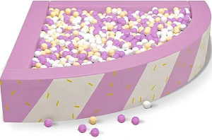 Cухой бассейн угловой с УФ печатью «Candy Rose»