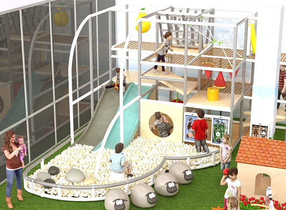 Детская двухскатная горка (Скат) из стеклопластика Н1200 Фото 2