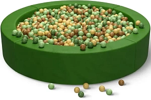 Сухой бассейн круглый с шариками «Темно-зеленый»