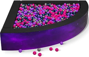 Cухой бассейн угловой с УФ печатью «Космо»