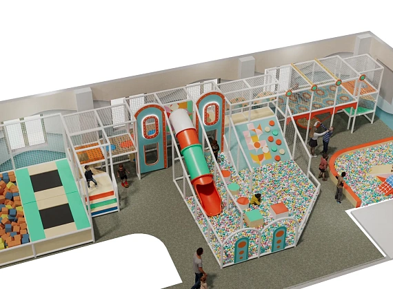 Детская игровая комната «Мята и персик» Фото 1