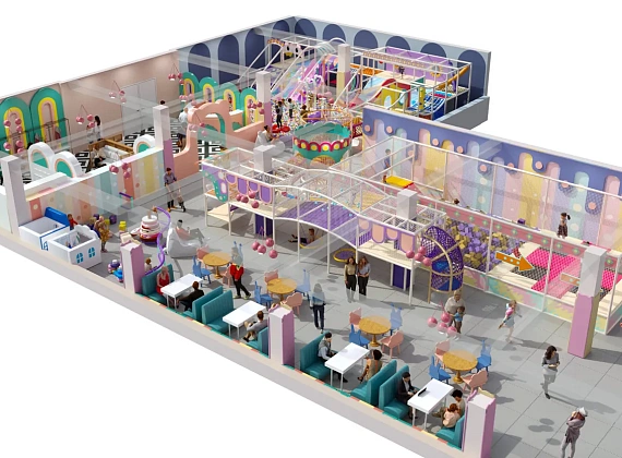 Детский развлекательный центр «Конфетти Парк» в стильном дизайне 