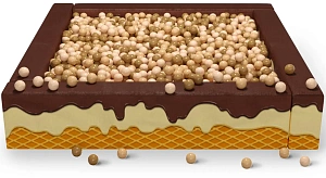 Cухой бассейн квадратный с УФ печатью «Торт»