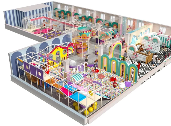 Детский развлекательный центр «Конфетти Парк» в стильном дизайне  Фото 1