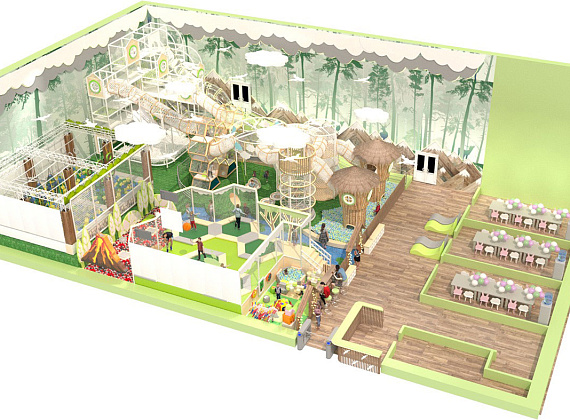 Детский центр в эко-стиле  500 м2 "Лесная деревня" Фото 8