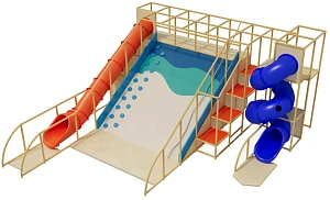 Косогор «Глайд» с горкой-трубой