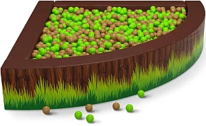 Cухой бассейн угловой с УФ печатью «Джунгли»