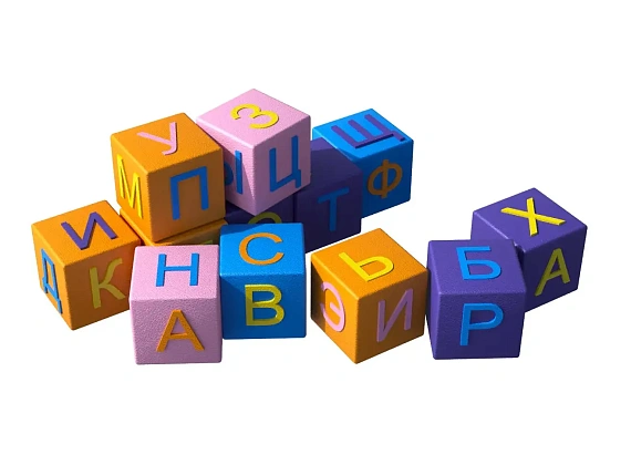 Мягкий набор кубиков «Буквы» с мешком