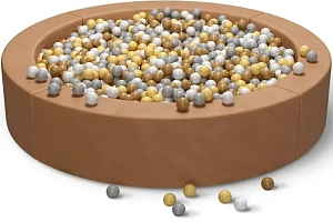 Сухой бассейн круглый с шариками «Карамельный»