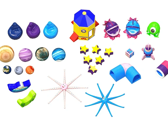 Комплект мягких модулей для детского центра «Монстро-Спейс»