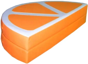 Мат круглый складной с аппликацией «Апельсиновая долька»